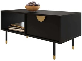 Τραπεζάκι Σαλονιού Tevis 162734749 100x45x48cm Black-Gold