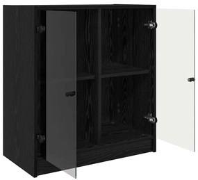 vidaXL Βοηθητικό ντουλάπι Μαύρη Οξυά 68 x 37 x 75,5 εκ