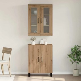 vidaXL Highboard 2 pcs artisan δρυς 69,5 x 34 x 180 εκ.