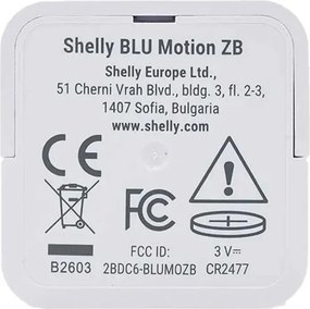 Αισθητήρας κίνησης Shelly BLU Motion ZB
