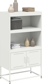 vidaXL Ραφιέρα Λευκή 68,5x38,5x123,5 εκ. από Ατσάλι