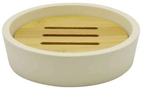 Σαπουνοθήκη 817450 11,3x11,3x2,5cm Beige-Natural Ankor Bamboo-Πολυέστερ