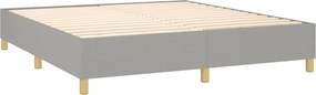vidaXL Κρεβάτι Boxspring με Στρώμα Αν. Πράσινο 160x200εκ Υφασμάτινο