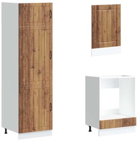 vidaXL Σετ Ντουλάπια Κουζίνας 7 Τεμαχίων Lucca Επεξεργασμένο Ξύλο