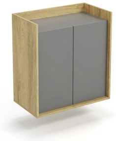 MOBIUS cabinet 2D color: hikora oak/grey DIOMMI V-PL-MOBIUS-SZAFKA_2D-SZARY