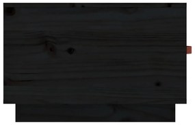 Τραπεζάκι Σαλονιού Μαύρο 60x53x35 εκ. από Μασίφ Ξύλο Πεύκου - Μαύρο