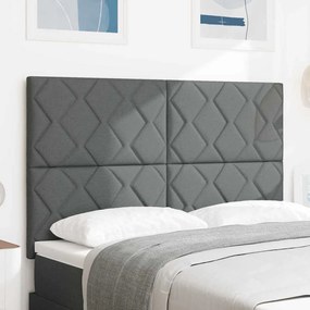 vidaXL Υφασμάτινο Κεφαλάρι Geometric Σκούρο γκρι 160 cm ύφασμα
