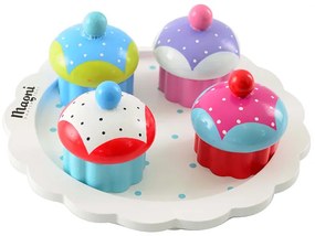 Ξύλινο Παιχνίδι Ρόλων Magni Πιατέλα Με Cupcakes