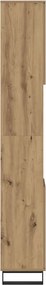 vidaXL Ντουλάπι μπάνιου Δρυς τεχνίτης 30x30x190 cm Κατασκευασμένο ξύλο