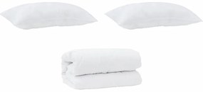 vidaXL Πάπλωμα Άλλο με μαξιλάρι 3 pcs Λευκό 240 x 200 cm Μικροΐνες
