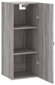 vidaXL Ντουλάπι Τοίχου Γκρι Sonoma 34,5 x 34 x 90 εκ.