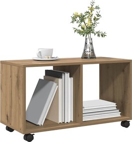 vidaXL Ντουλάπι Τροχήλατο Αρτισιανή Δρυς 72x33x42,5 εκ. Επεξ. Ξύλο