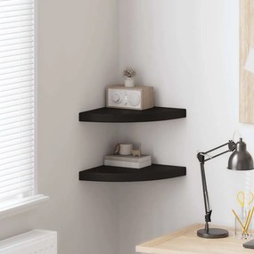 vidaXL Ράφια Τοίχου 2 τεμ. Μαύρα 35x35x3,8 εκ. από MDF