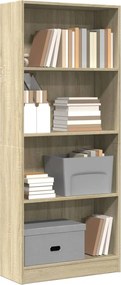 vidaXL Βιβλιοθήκη Sonoma Δρυς 60x24x143 εκ. από Επεξεργασμένο Ξύλο