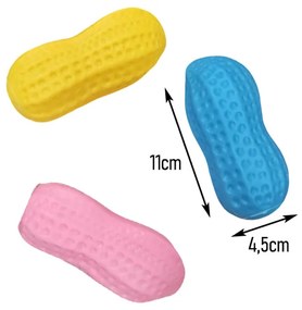 Παιχνίδι Σκύλου Λαστιχένιο Φυστίκι 11cm - Rubber Dog Toy Peanut
