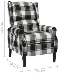 vidaXL Πολυθρόνα Ανακλινόμενη Πολύχρωμη Υφασμάτινη