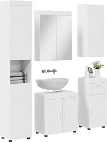 vidaXL Σετ Επίπλων Μπάνιου TULUM 5 τμχ. Λευκό 60 x 34 x 63 εκ