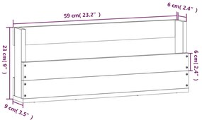 Παπουτσοθήκες Επιτοίχιες 2 τεμ. 59x9x23 εκ. Μασίφ Ξύλο Πεύκου - Καφέ