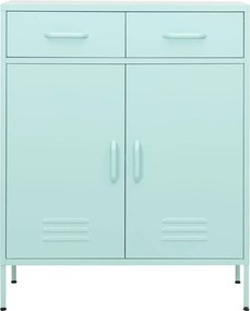 vidaXL Ντουλάπι Αποθήκευσης Χρώμα Μέντα 80 x 35 x 101,5 εκ. από Ατσάλι