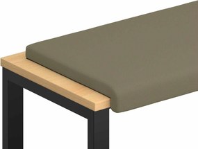 vidaXL Μαξιλάρι πάγκου Υφασμάτινο Βελούδο Χακί Βάθος 35 εκ.