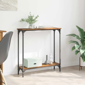 vidaXL Τραπέζι κονσόλας με ράφι Παλιό Ξύλο 75 x 22,5 x 75 εκ