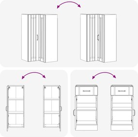 vidaXL Μονάδα κουζίνας LUCCA 8 pcs Artisan Δρυς Επεξεργασμένο Ξύλο