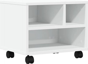 vidaXL Βάση Εκτυπωτή με Ρόδες Λευκή 41x32x34,5 εκ.