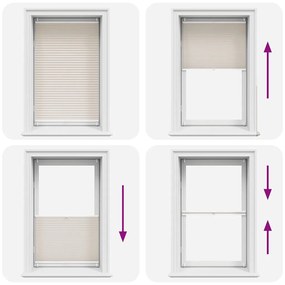 vidaXL Πλισέ ρόλερ σκίασης 70x125cm Κρεμ