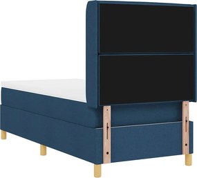 vidaXL Κρεβάτι με ελατήρια με στρώμα Μπλε 80 x 200 cm ύφασμα