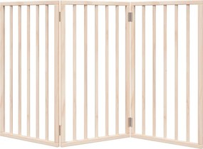 vidaXL Πόρτα Σκύλου Πτυσσόμενη 3 Πάνελ 150 εκ. από Ξύλο Λεύκας