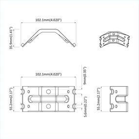 vidaXL Βραχίονας 2 pcs Επικαλυμμένο με ψευδάργυρο 106 x 55 x 1,5mm