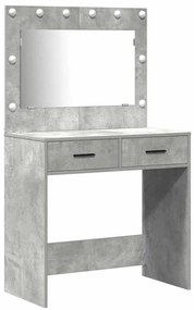 vidaXL Τραπέζι περιποίησης με συρτάρι 2 pcs Γκρι 40 x 41 x 75 εκ