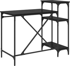 vidaXL Γραφείο Μαύρη Οξυά 105 x 50 x 90 cm Επεξεργασμένο ξύλο