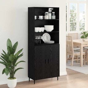 vidaXL Highboard 2 pcs Μαύρη Οξυά 69,5 x 34 x 180 εκ.