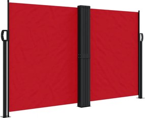 vidaXL Σκίαστρο Πλαϊνό Συρόμενο Κόκκινο 140 x 1000 εκ.