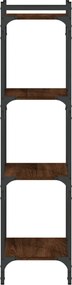 vidaXL Βιβλιοθήκη 4 Επιπέδων Καφέ Δρυς 40 x 30 x 120 εκ. Επεξεργ. Ξύλο