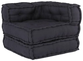 vidaXL Modular Pouffes - Σετ 2 σε Υφασμάτινη Ανθρακί