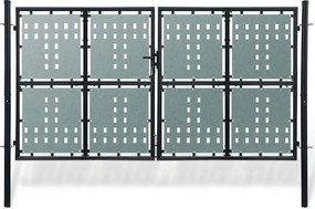 vidaXL Πόρτα με Φράχτη Μαύρη Μονή Πόρτα 300 x 150 εκ.