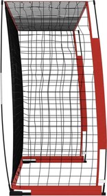 vidaXL Τέρμα Ποδοσφαίρου 366,5 x 91 x 183 εκ. Ατσάλινο