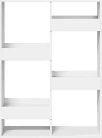 vidaXL Βιβλιοθήκη Λευκή 100x33x135 εκ. από Επεξεργασμένο Ξύλο