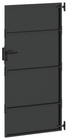 vidaXL Πύλη Κήπου Μαύρο 105 x 200 cm Ατσάλι με Επικάλυψη Πούδρας