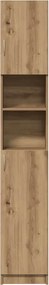 vidaXL Ντουλάπι Μπάνιου Χειροποίητο Δρυς 32x25,5x190 εκ. από Τεχνητό Ξύλο