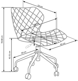 MATRIX children chair, color: white / grey DIOMMI V-CH-MATRIX-FOT-POPIEL