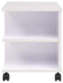 vidaXL Ραφιέρα με Ρόδες Λευκό Χρώμα 50 x 35 x 42 εκ.