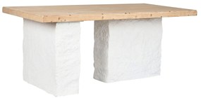 Τραπεζαρία Home ESPRIT Λευκό Ρητίνη Έλατο 180 x 90 x 77 cm