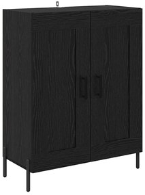 vidaXL Highboard 2 pcs Μαύρη Οξυά Επεξεργασμένο ξύλο