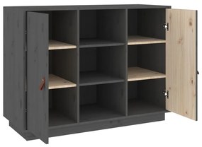 vidaXL Συρταριέρα Γκρι 100 x 40 x 75 εκ. από Μασίφ Ξύλο Πεύκου