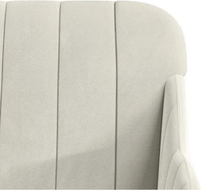 vidaXL Πάγκος Κρεμ 110x76x80 εκ. Βελούδινος
