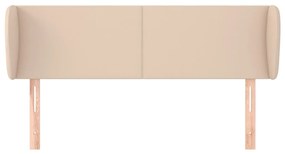 vidaXL Κεφαλάρι με Πτερύγια Καπουτσίνο 147x23x78/88εκ. Συνθετικό Δέρμα