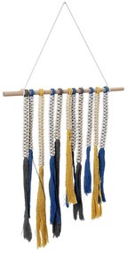 Διακοσμητικό Τοίχου Πλεκτό Μπλε-Κίτρινο ESPIEL 40x46εκ. RAZ124